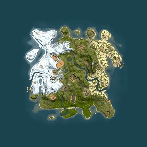 Rust map seed 558117787, 3500x3500m top-down preview