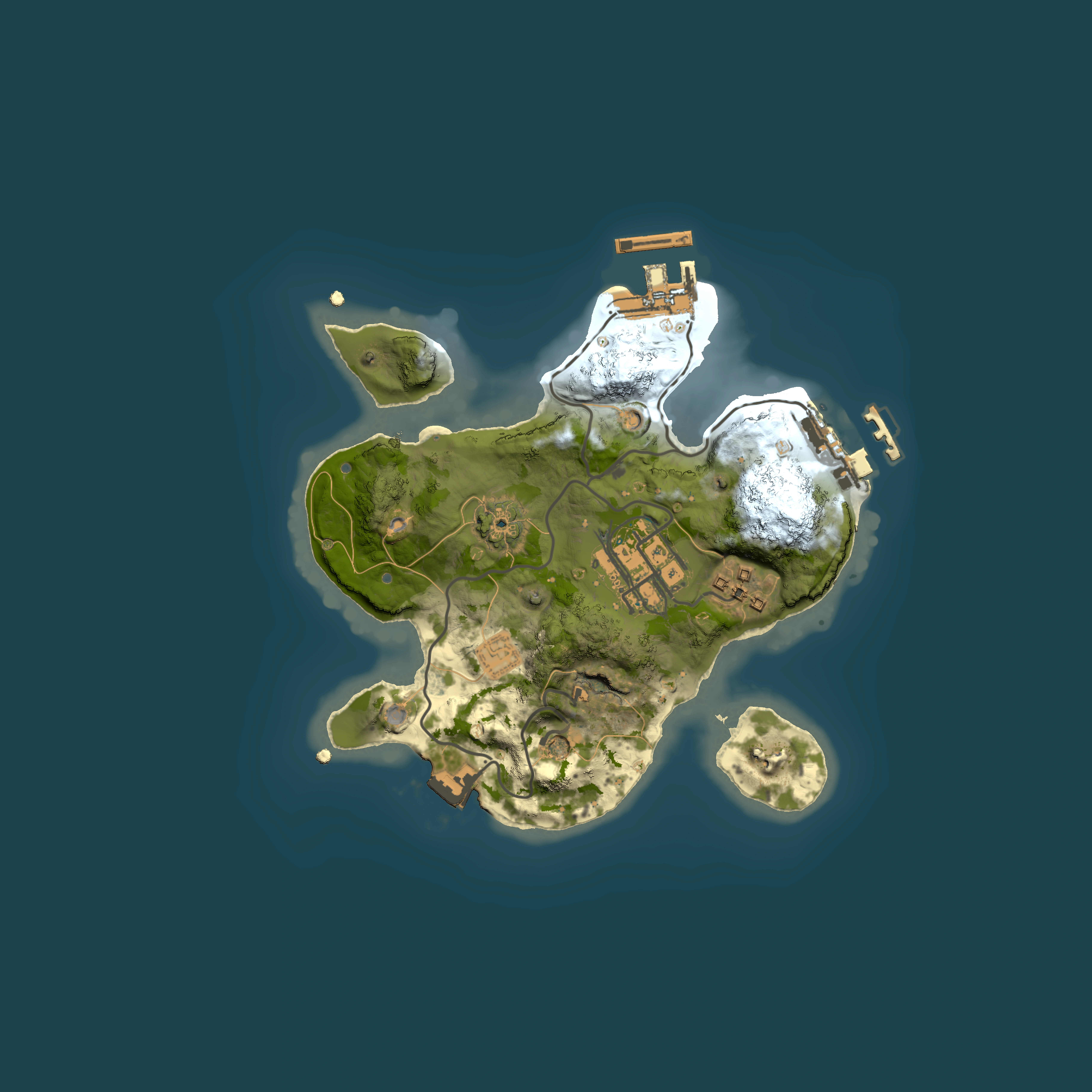 Full top-down render of Rust map seed 1863958853, 2000x2000m