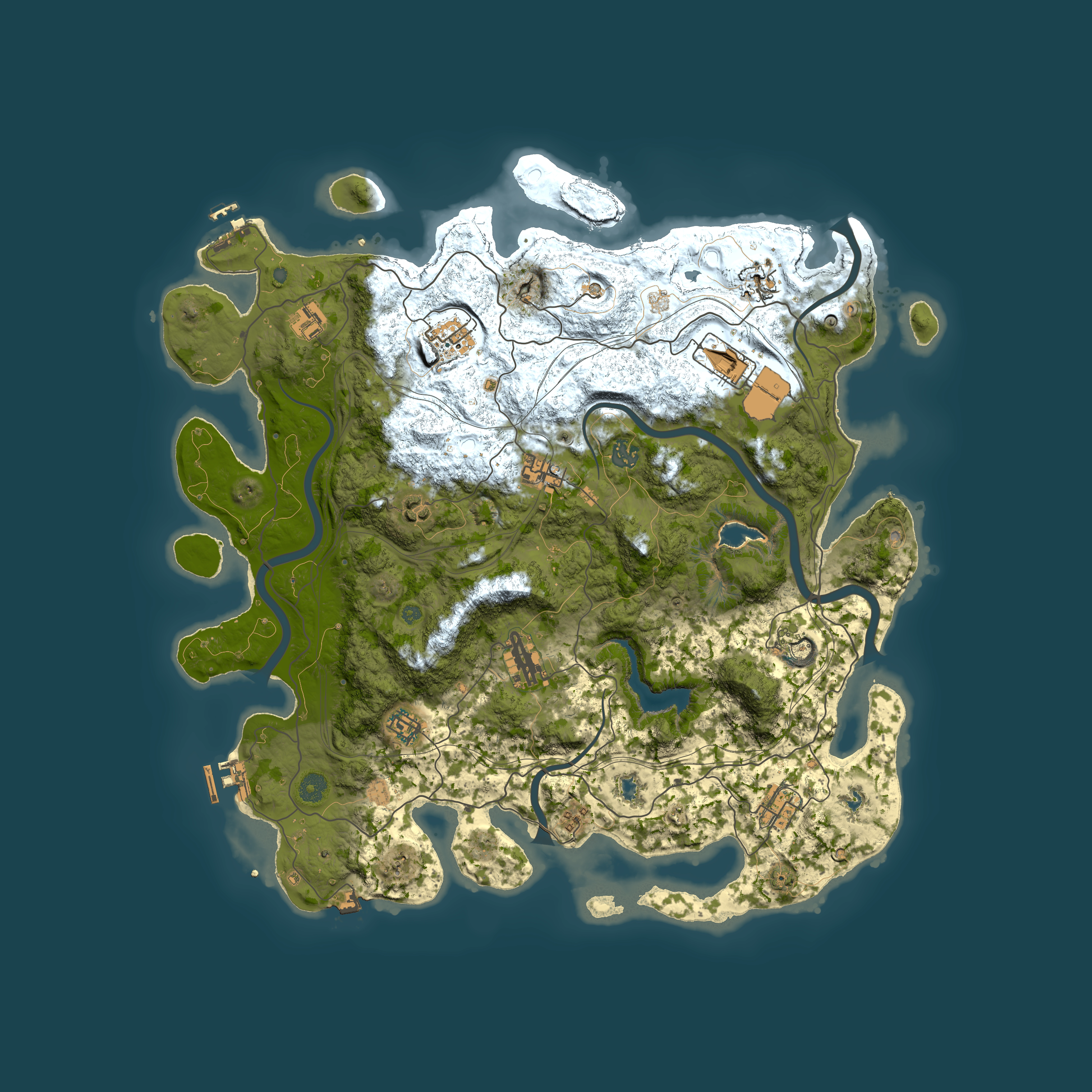 Full top-down render of Rust map seed 1092171962, 4500x4500m
