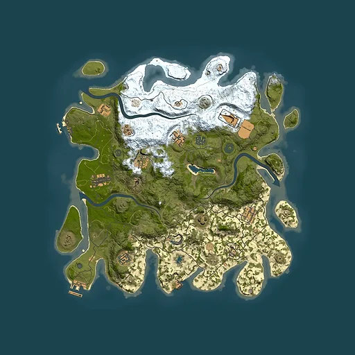 Rust map seed 964712713, 4000x4000m top-down preview