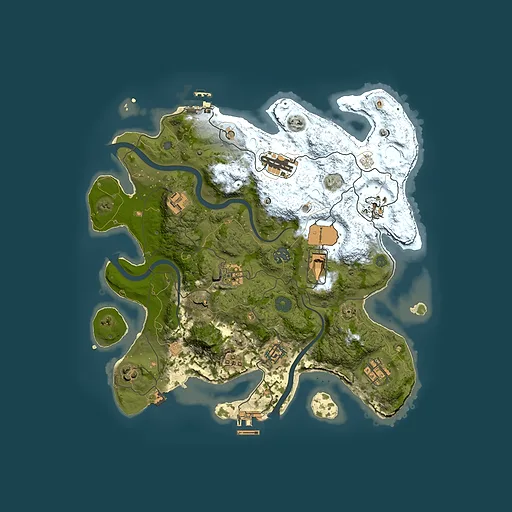 Rust map seed 184604993, 3500x3500m top-down preview