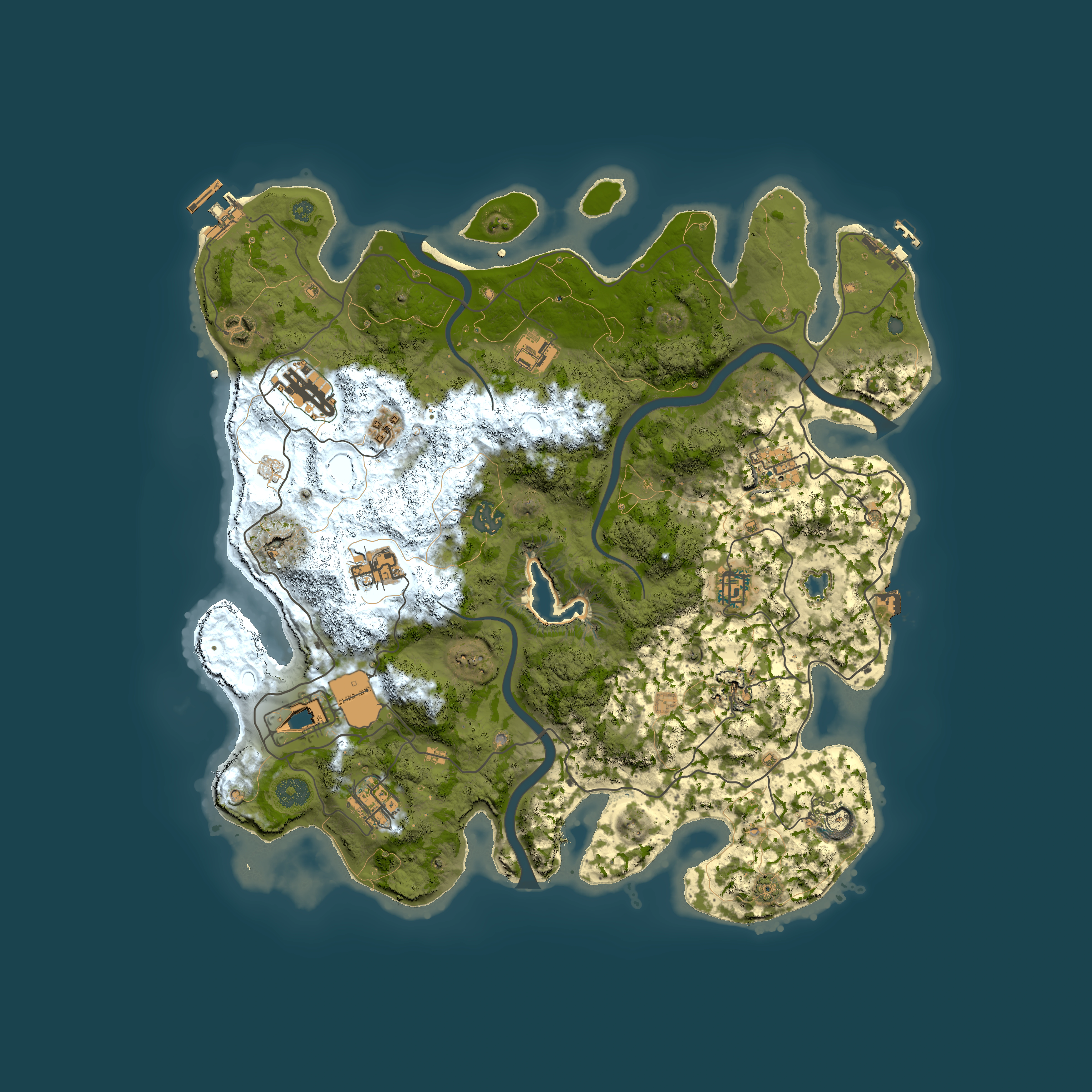 Full top-down render of Rust map seed 330617915, 4000x4000m