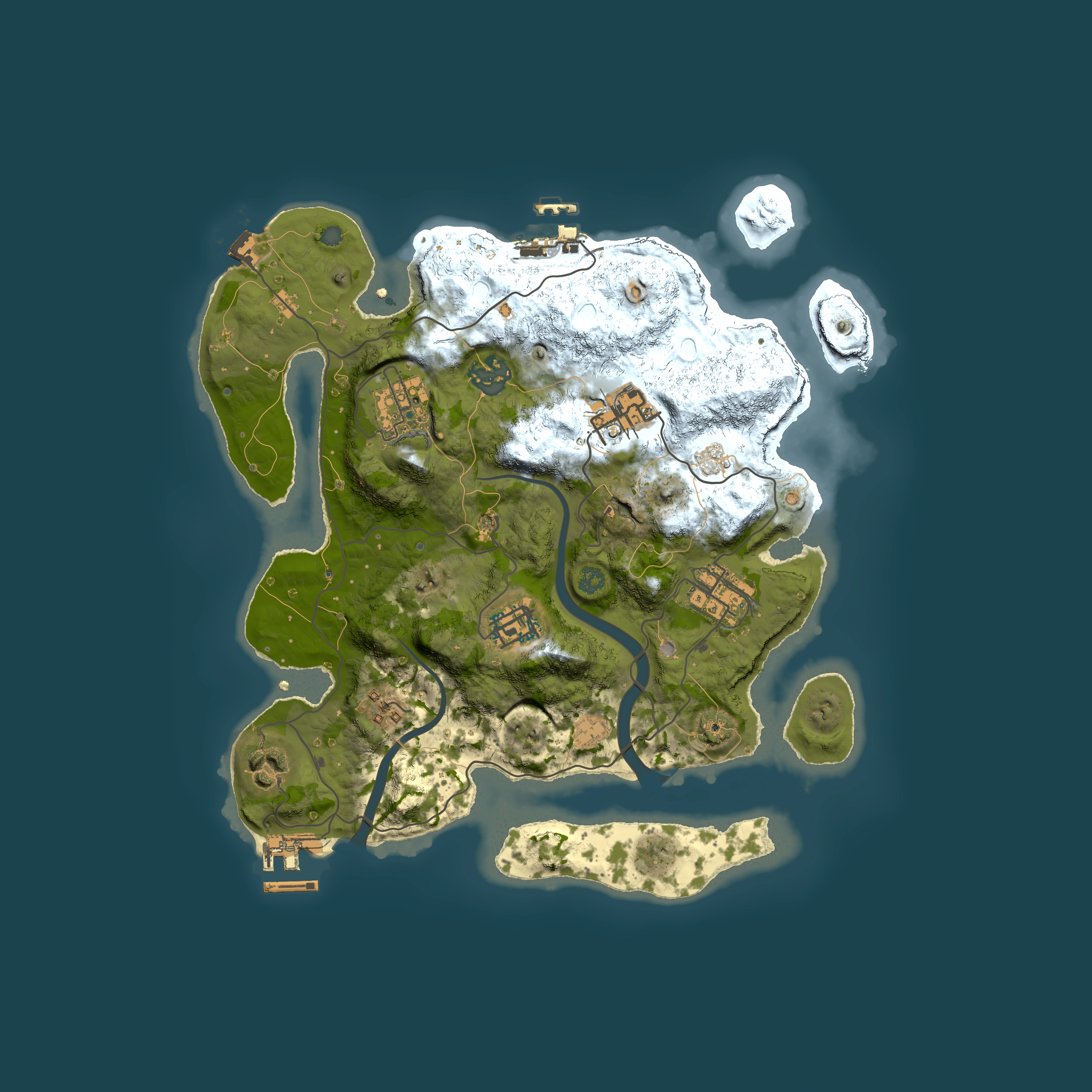 Full top-down render of Rust map seed 2135270957, 3000x3000m
