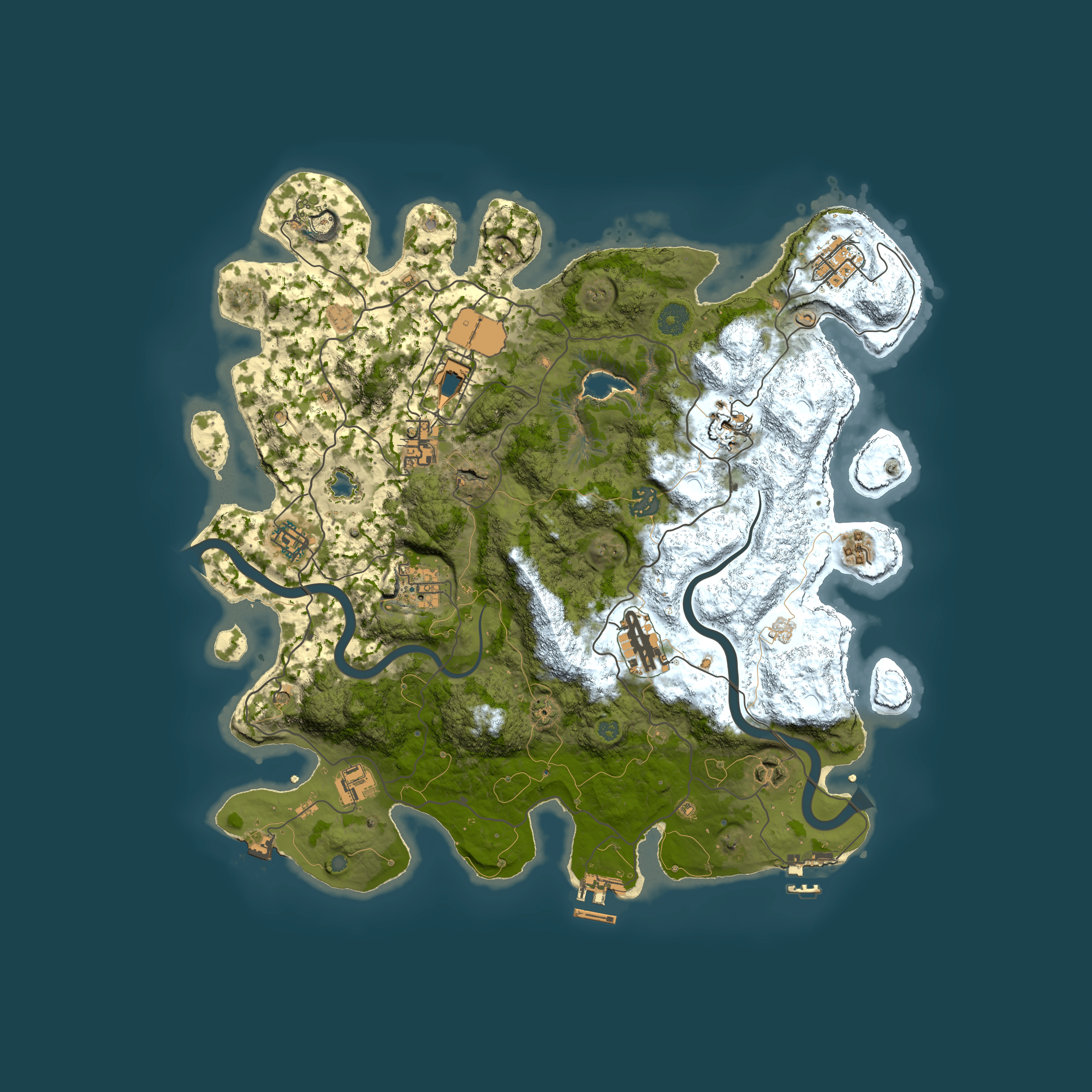 Full top-down render of Rust map seed 1013177044, 4000x4000m