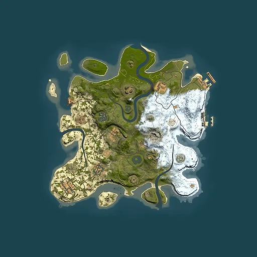 Rust map seed 929566129, 3000x3000m top-down preview