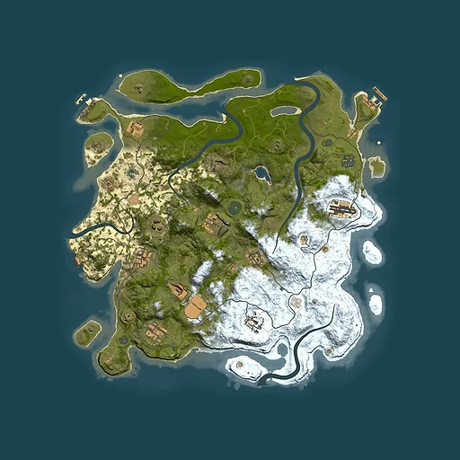 Rust map seed 348138468, 4000x4000m top-down preview