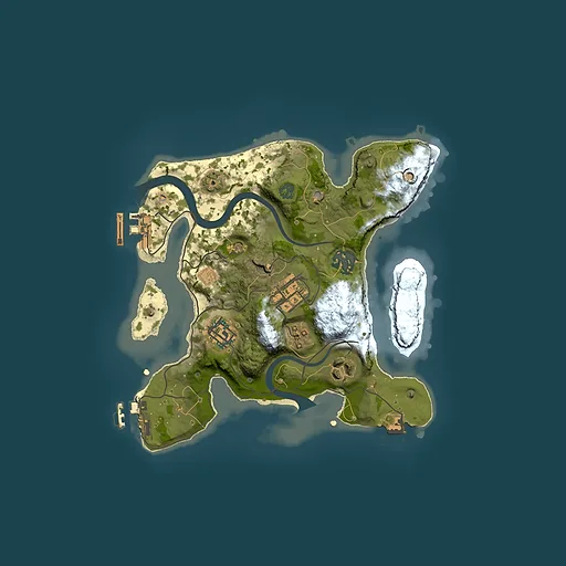 Rust map seed 1625671801, 2500x2500m top-down preview