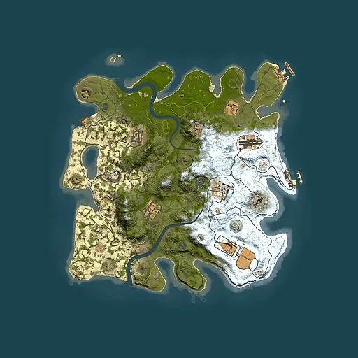 Rust map seed 2072496961, 3500x3500m top-down preview