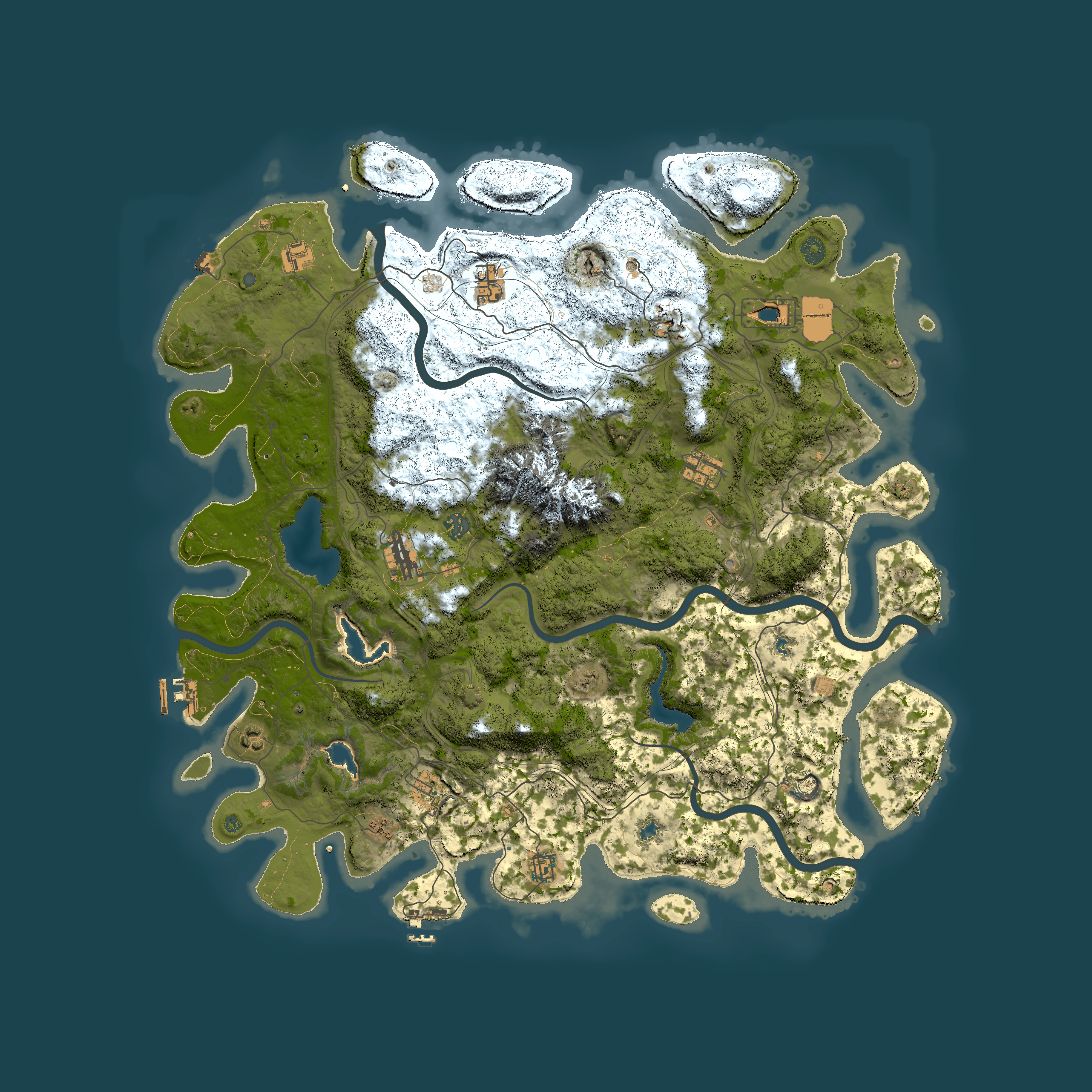 Full top-down render of Rust map seed 404999253, 5000x5000m