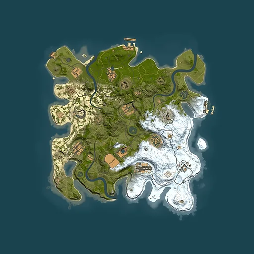Rust map seed 375178423, 3500x3500m top-down preview