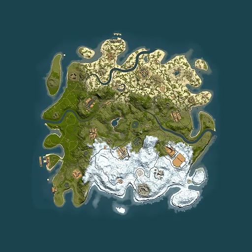 Rust map seed 610798891, 4000x4000m top-down preview