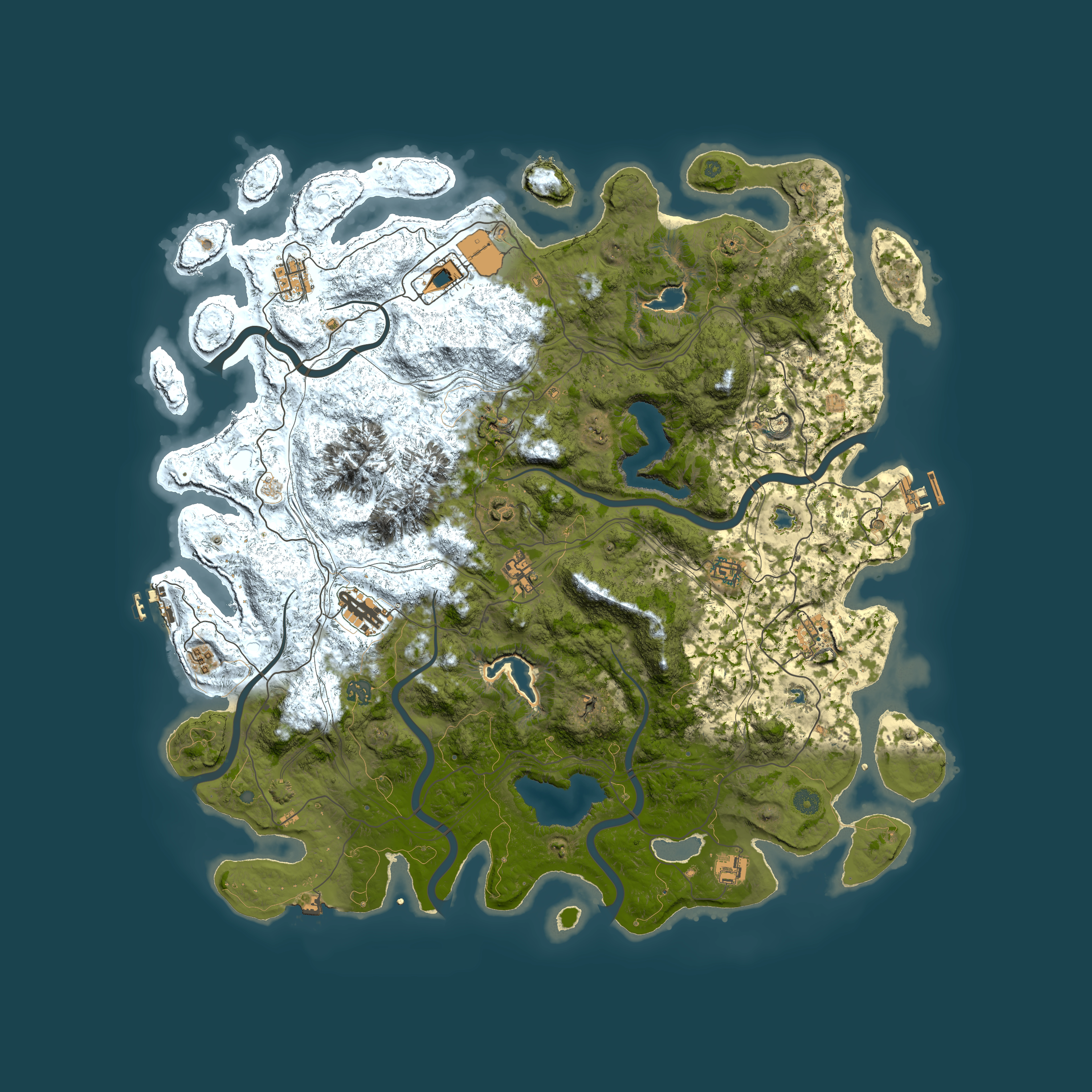 Full top-down render of Rust map seed 579252815, 5000x5000m
