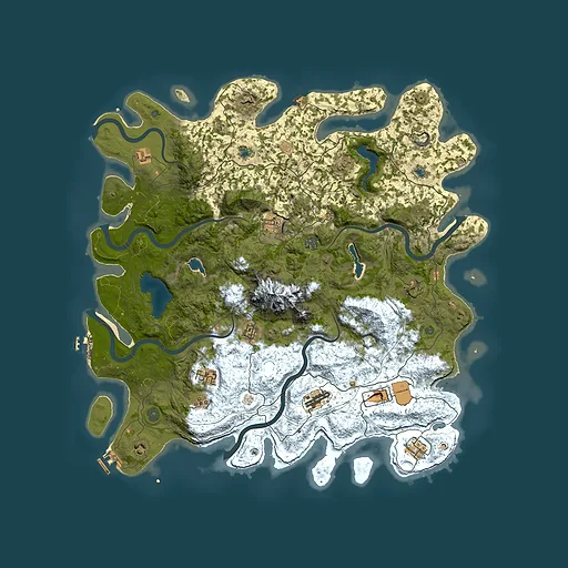 Rust map seed 1883542279, 5000x5000m top-down preview