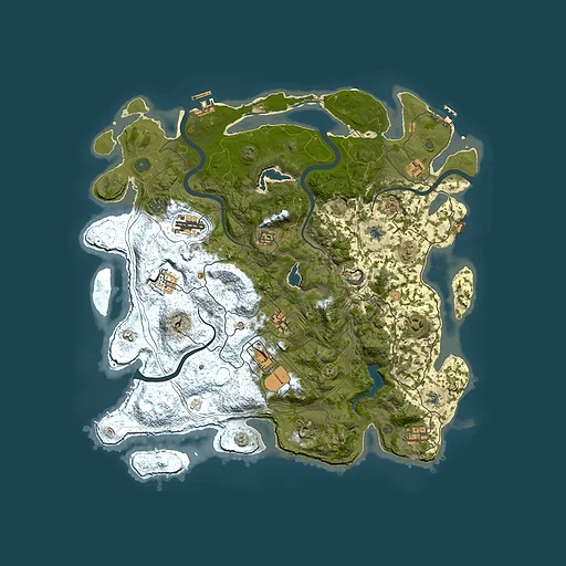 Rust map seed 576848135, 4500x4500m top-down preview