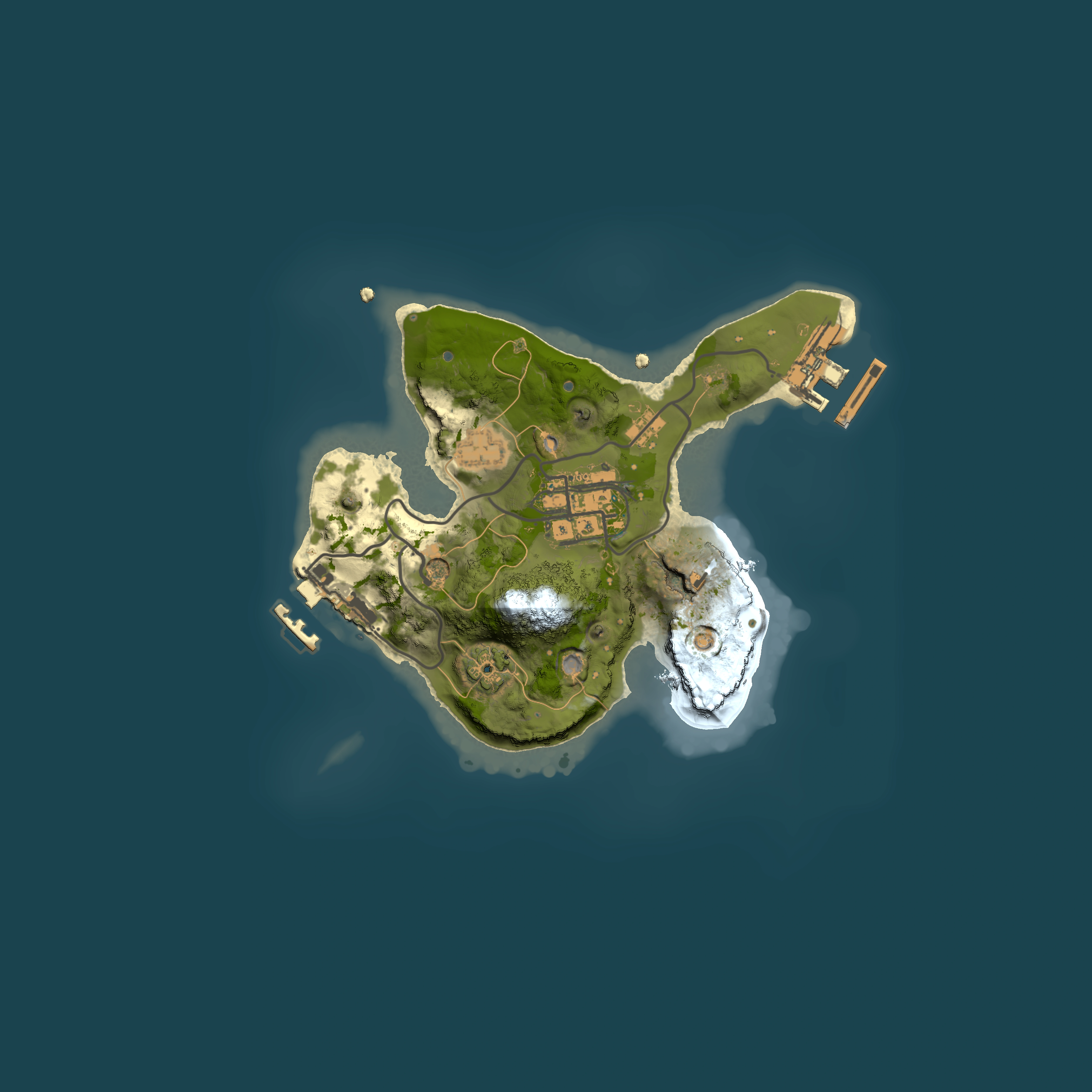 Full top-down render of Rust map seed 1808631842, 2000x2000m