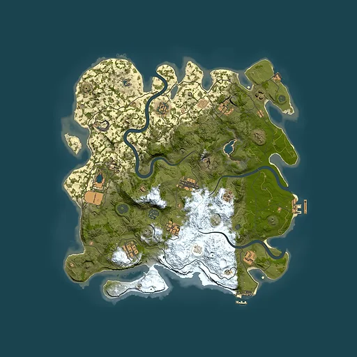 Rust map seed 1055661622, 4000x4000m top-down preview