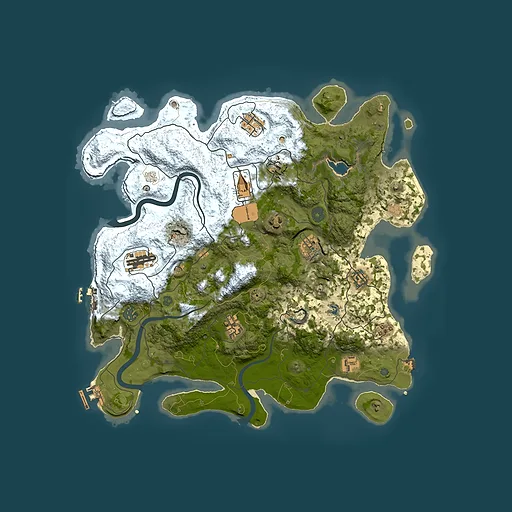 Rust map seed 1112490563, 4000x4000m top-down preview