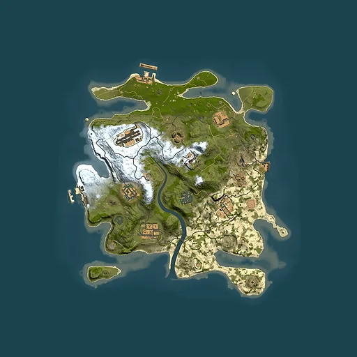 Rust map seed 115071646, 3000x3000m top-down preview