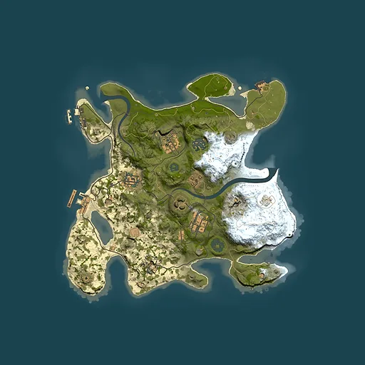 Rust map seed 1026445505, 3000x3000m top-down preview