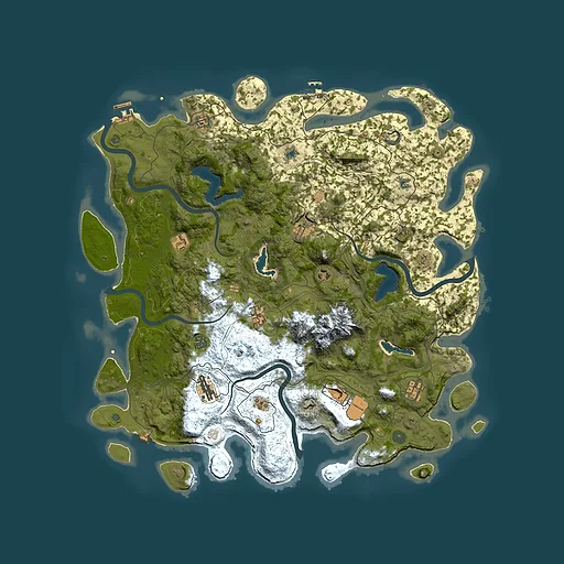 Rust map seed 1345857933, 5000x5000m top-down preview