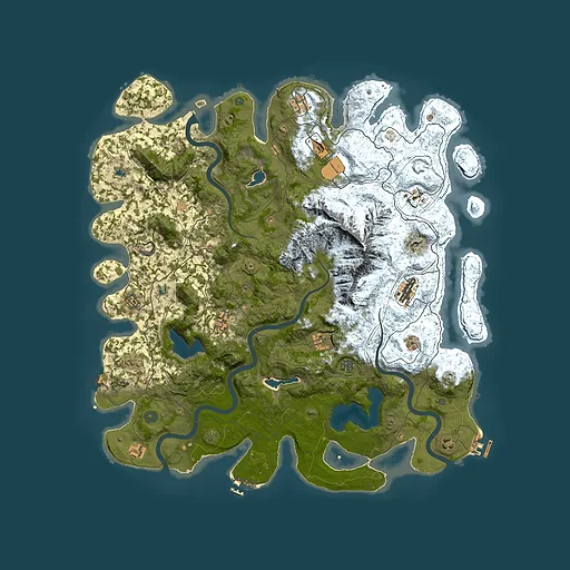 Rust map seed 1736815293, 5000x5000m top-down preview