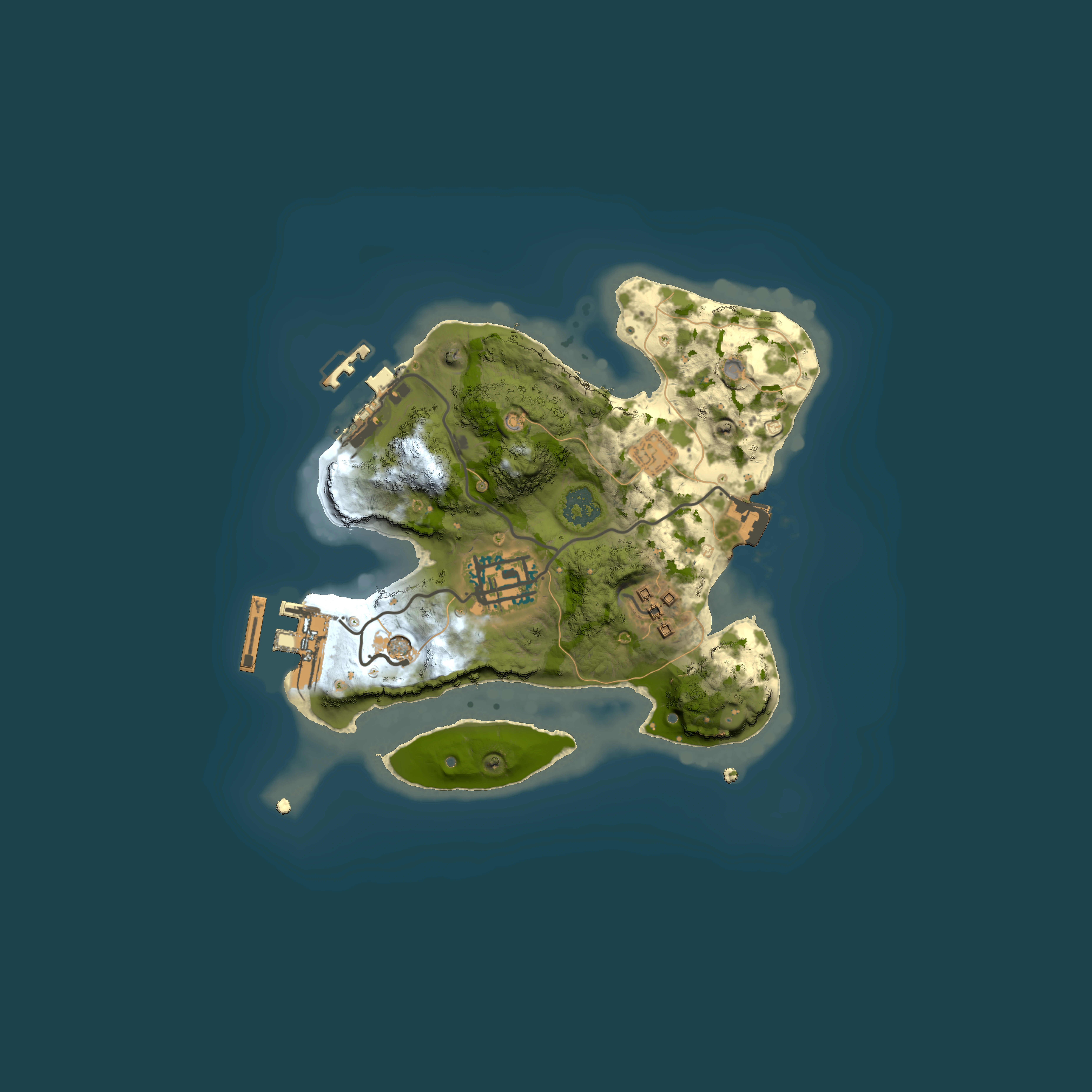 Full top-down render of Rust map seed 1440101861, 2000x2000m