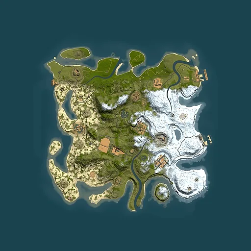 Rust map seed 504046125, 3500x3500m top-down preview