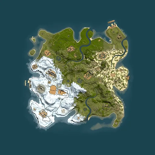 Rust map seed 1295092127, 3500x3500m top-down preview