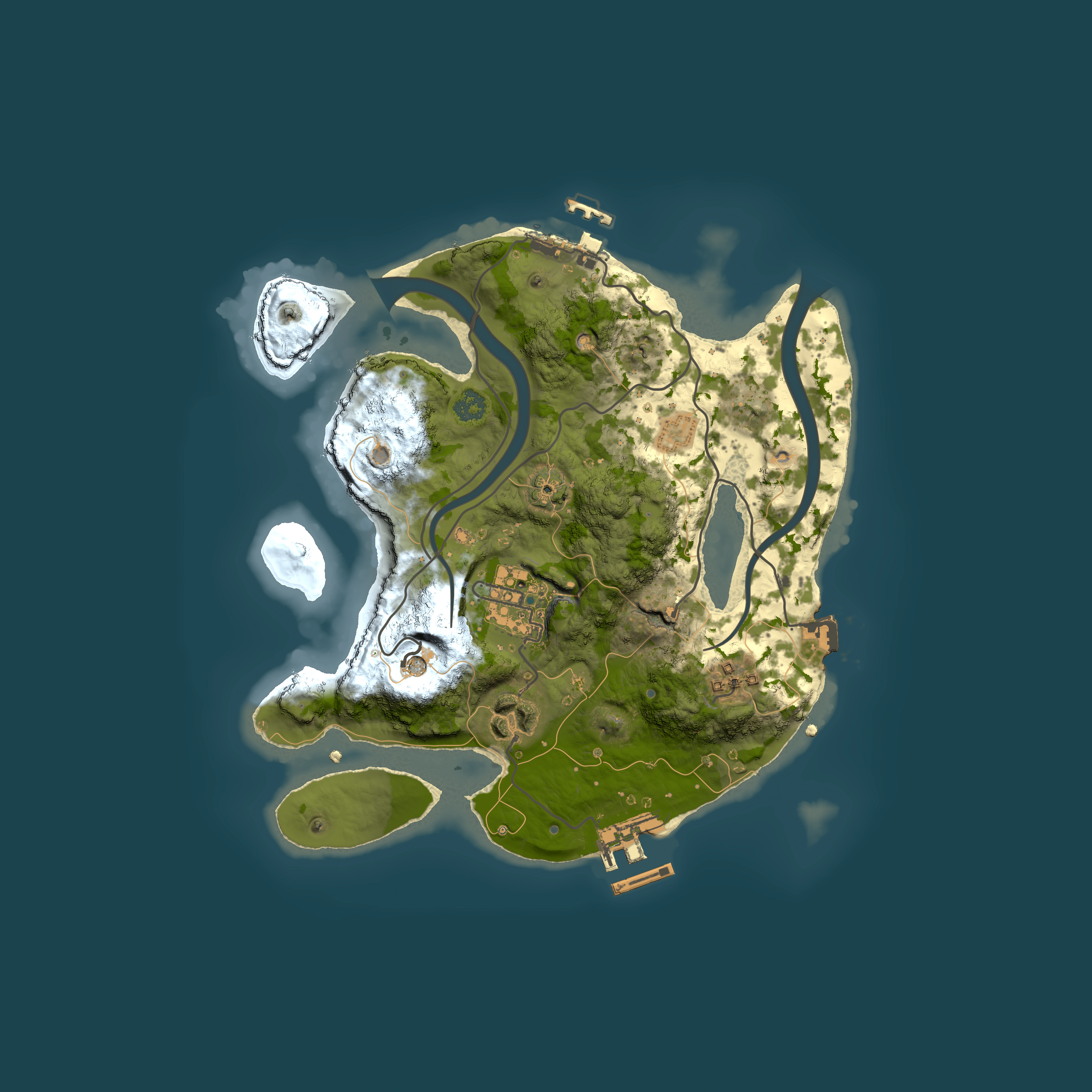 Full top-down render of Rust map seed 1189242637, 2500x2500m