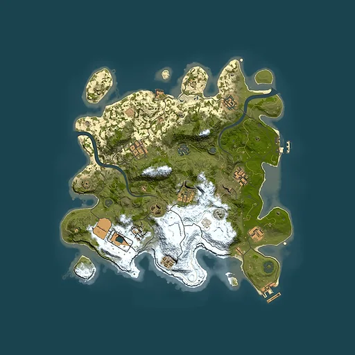 Rust map seed 433994013, 3500x3500m top-down preview