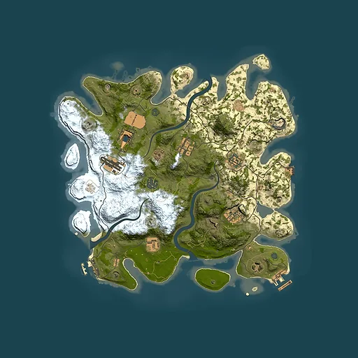 Rust map seed 165166020, 3500x3500m top-down preview