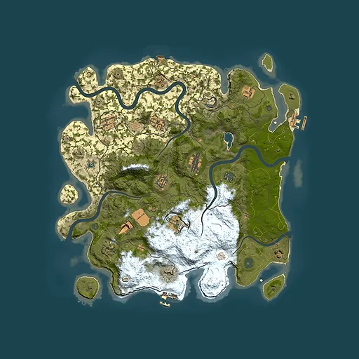 Rust map seed 257710774, 4000x4000m top-down preview