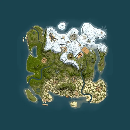Rust map seed 1266546051, 3500x3500m top-down preview