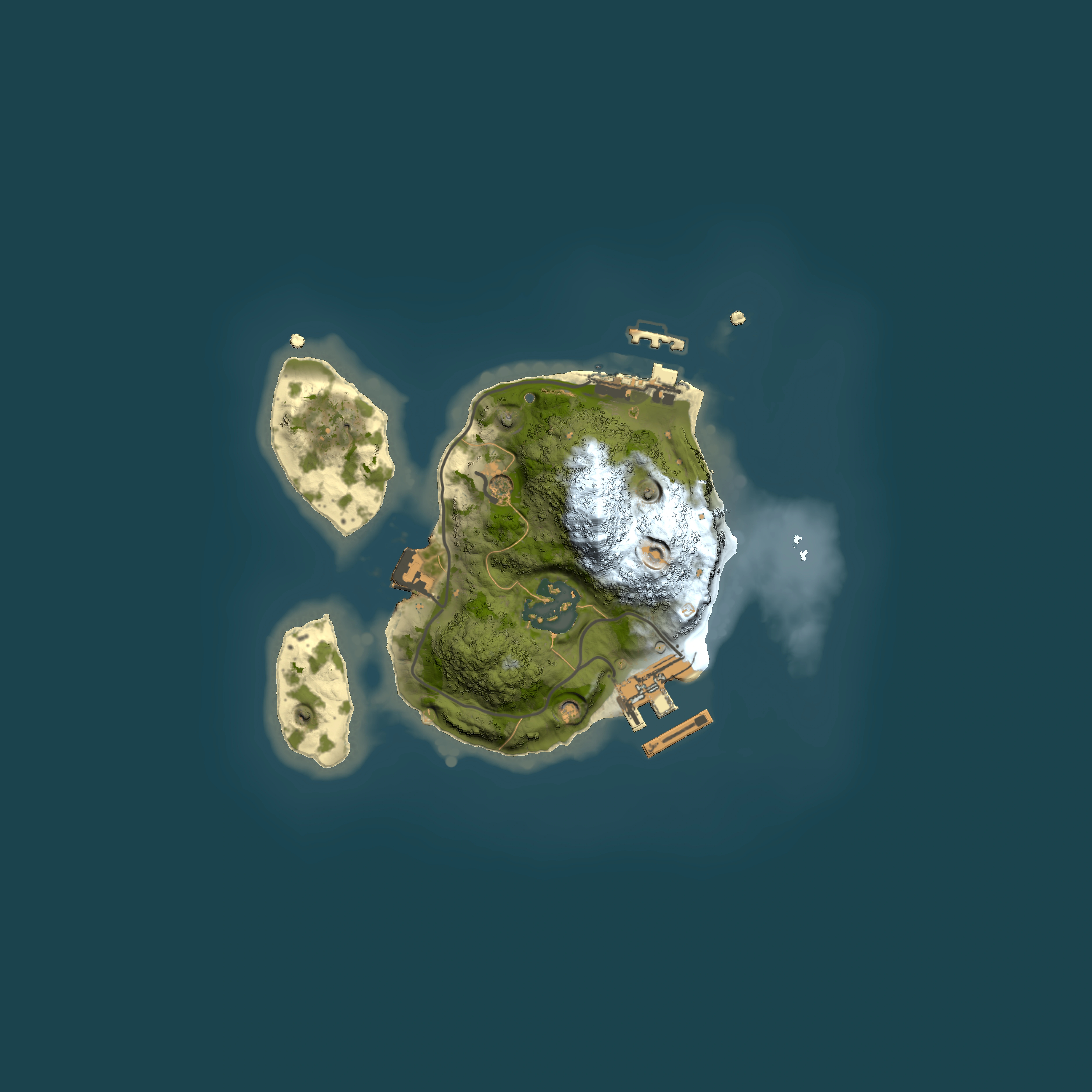 Full top-down render of Rust map seed 1184186658, 2000x2000m