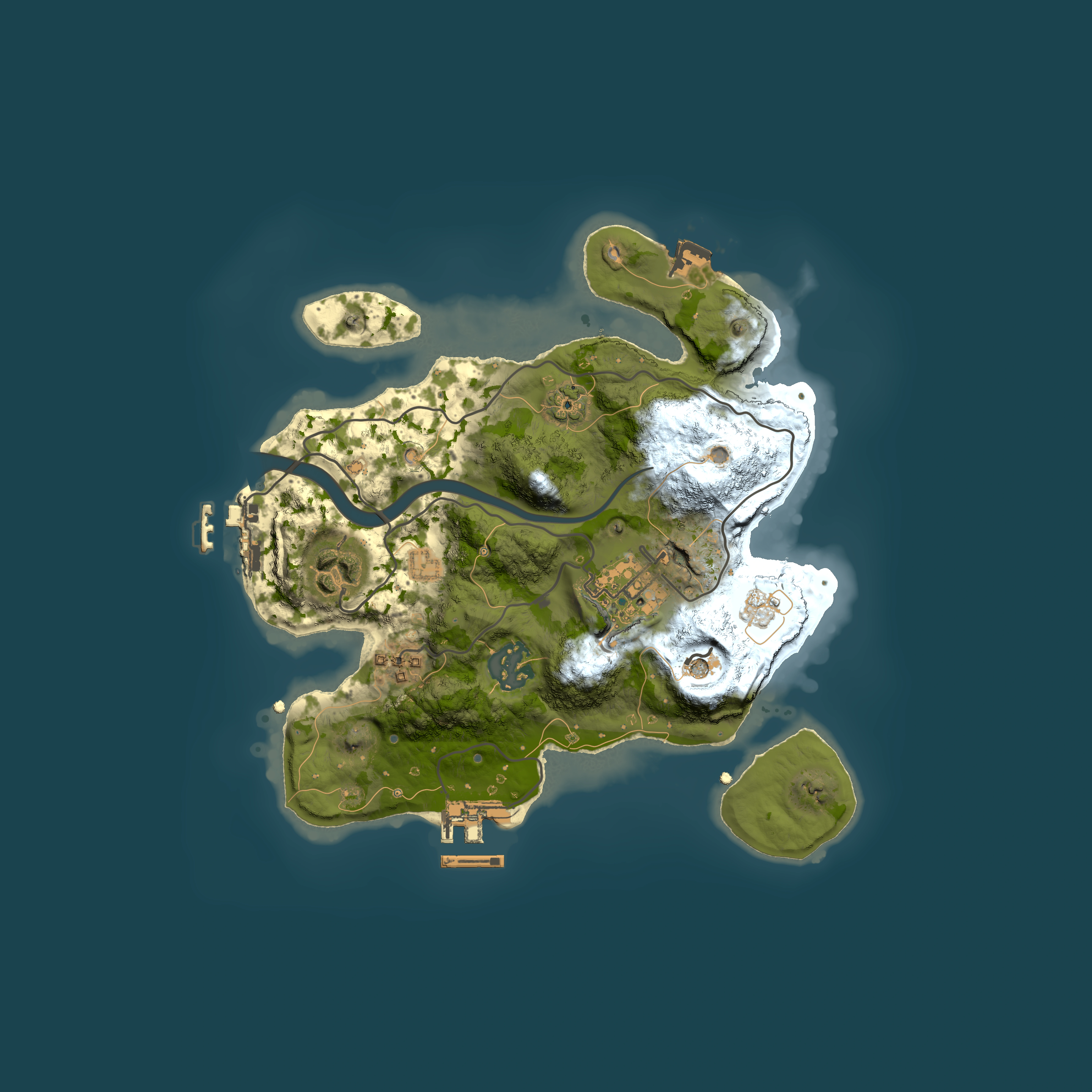 Full top-down render of Rust map seed 253976397, 2500x2500m