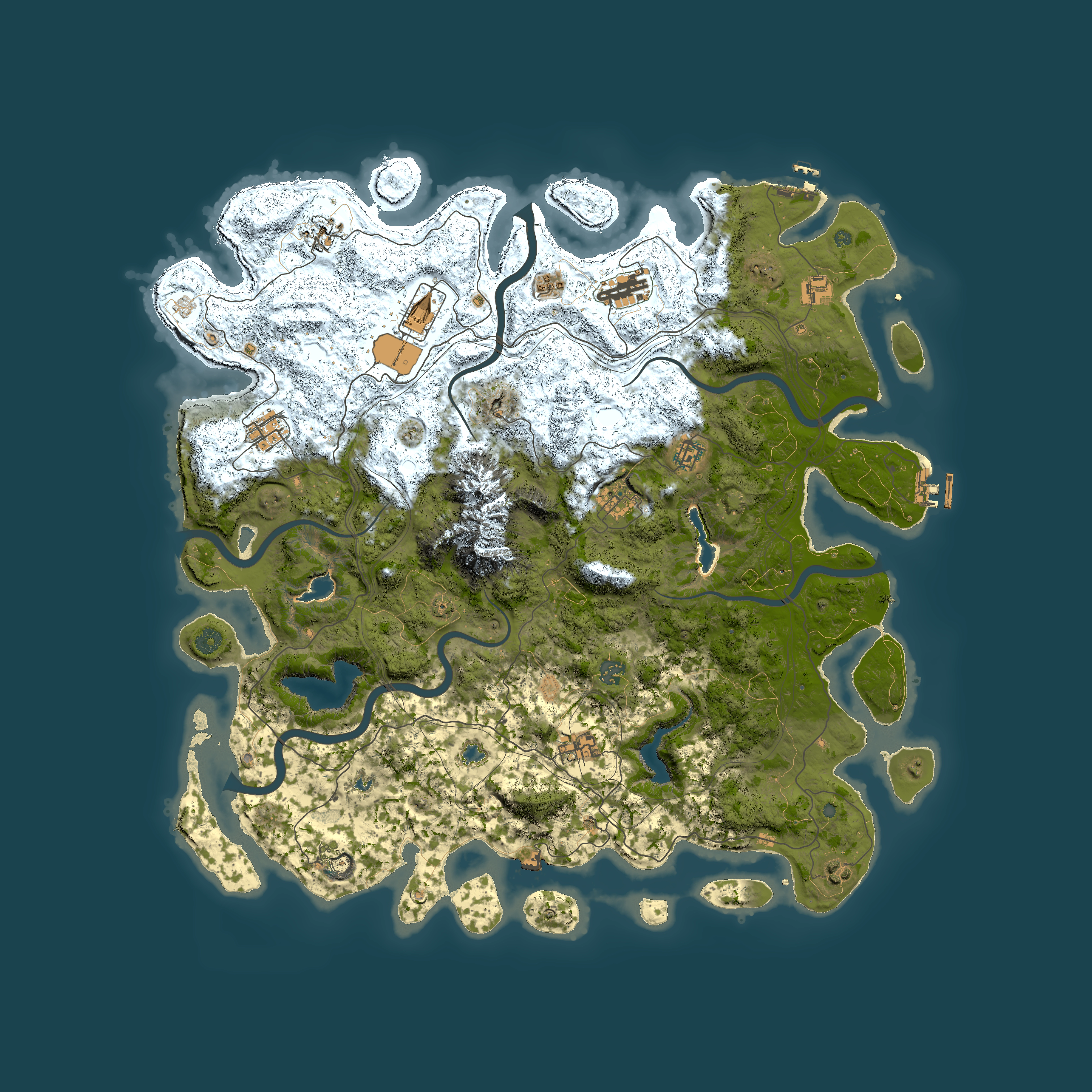 Full top-down render of Rust map seed 2140643652, 5000x5000m