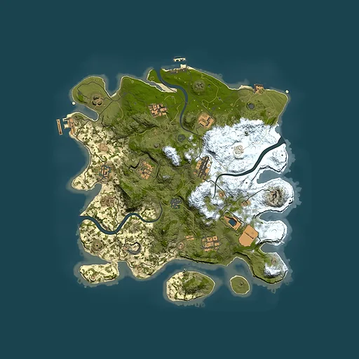 Rust map seed 675418669, 3500x3500m top-down preview
