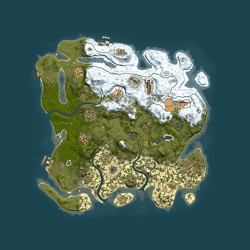 Rust map seed 87374674, 4000x4000m top-down preview