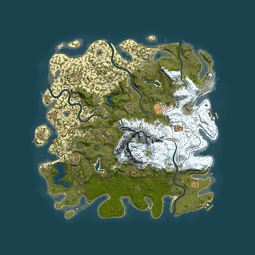 Rust map seed 1710424325, 5000x5000m top-down preview