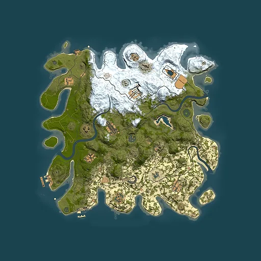Rust map seed 1855219474, 4000x4000m top-down preview