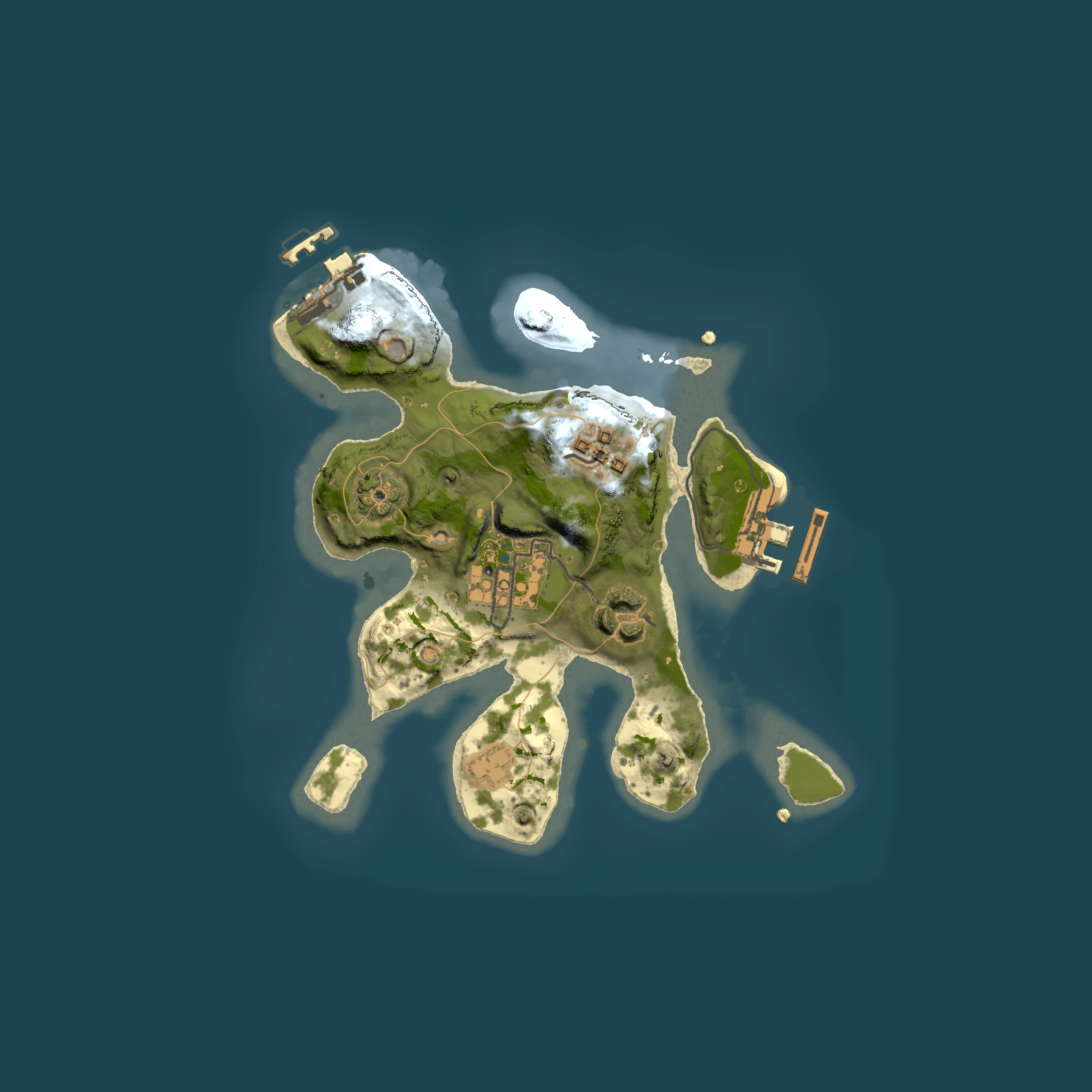 Full top-down render of Rust map seed 2095327523, 2000x2000m