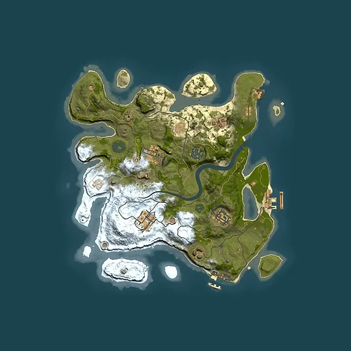 Rust map seed 174061439, 3000x3000m top-down preview