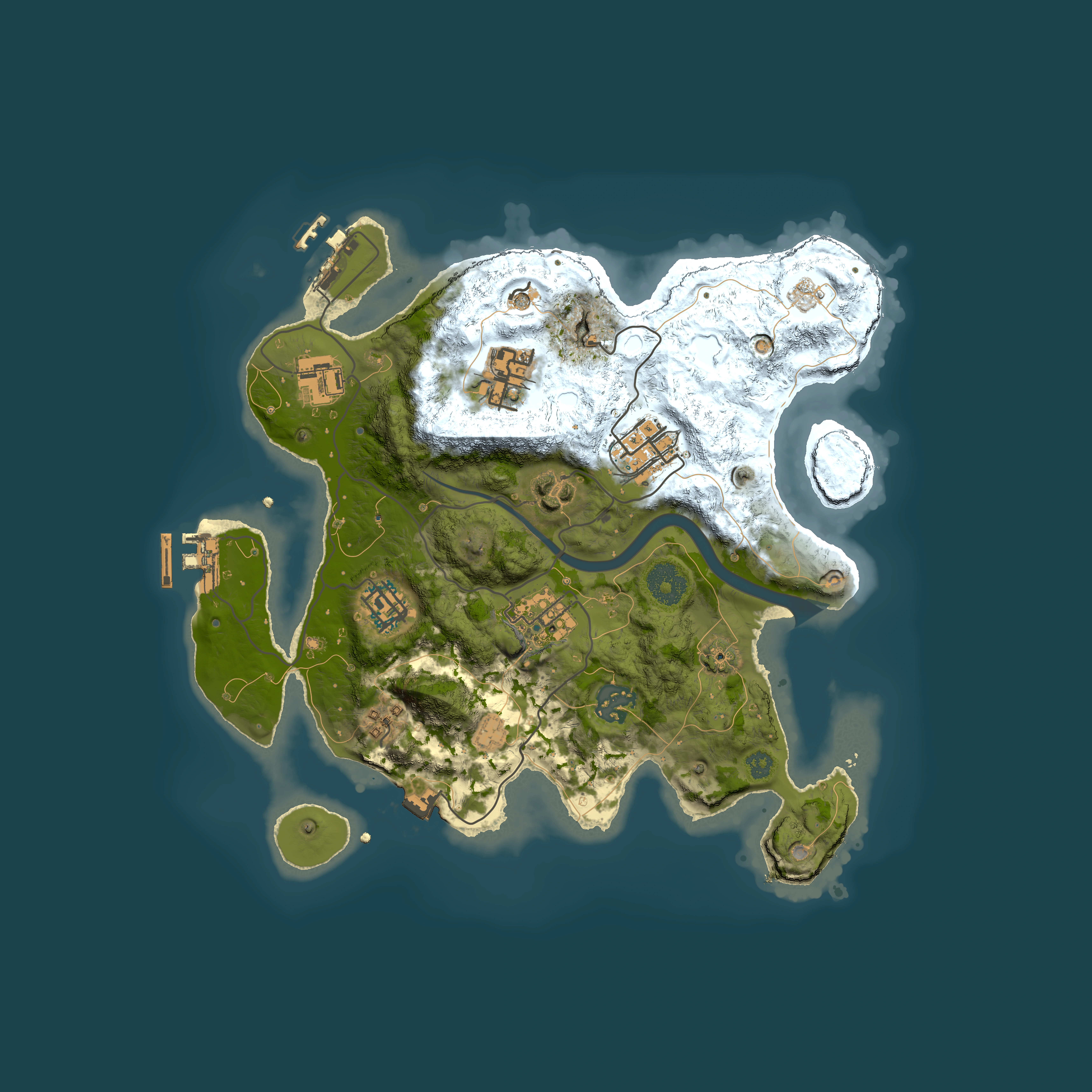 Full top-down render of Rust map seed 780288622, 3000x3000m