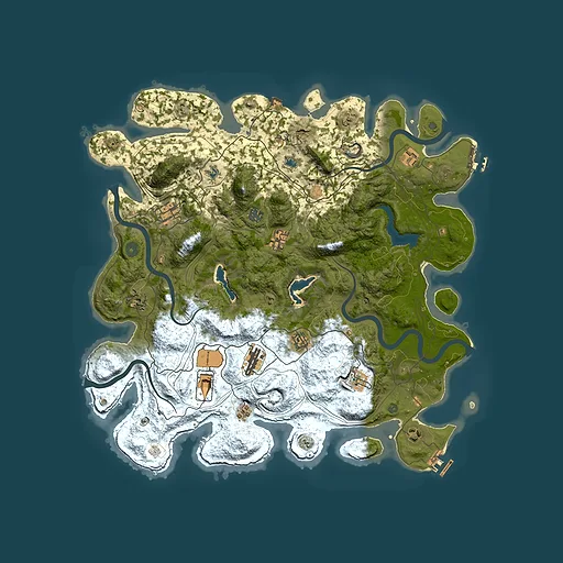 Rust map seed 109378806, 4500x4500m top-down preview