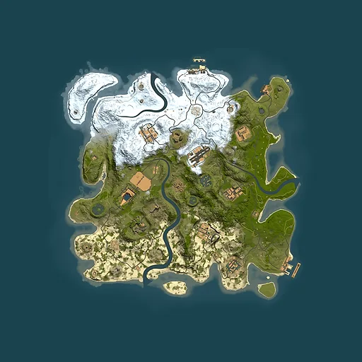 Rust map seed 434780686, 3500x3500m top-down preview
