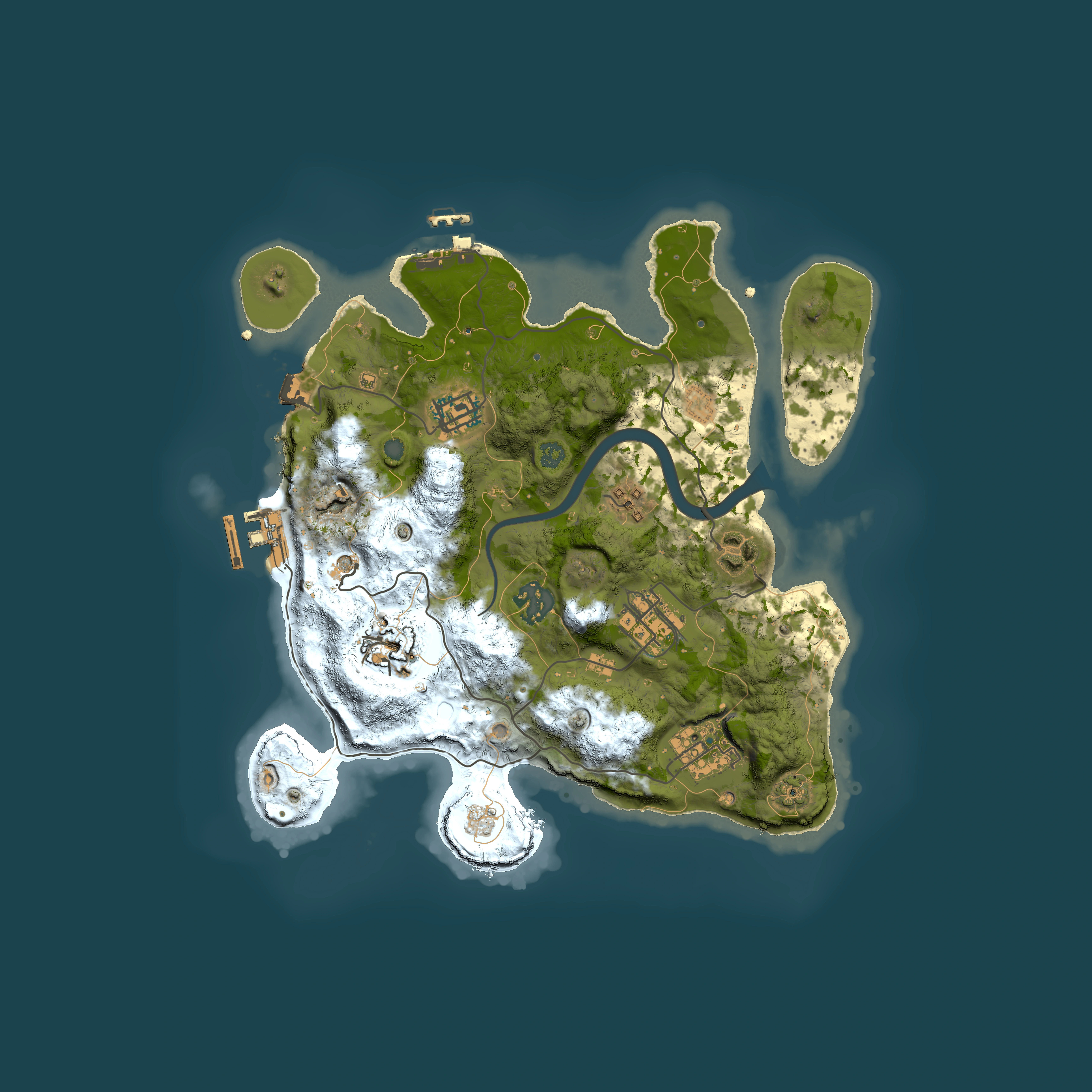 Full top-down render of Rust map seed 1276101652, 3000x3000m