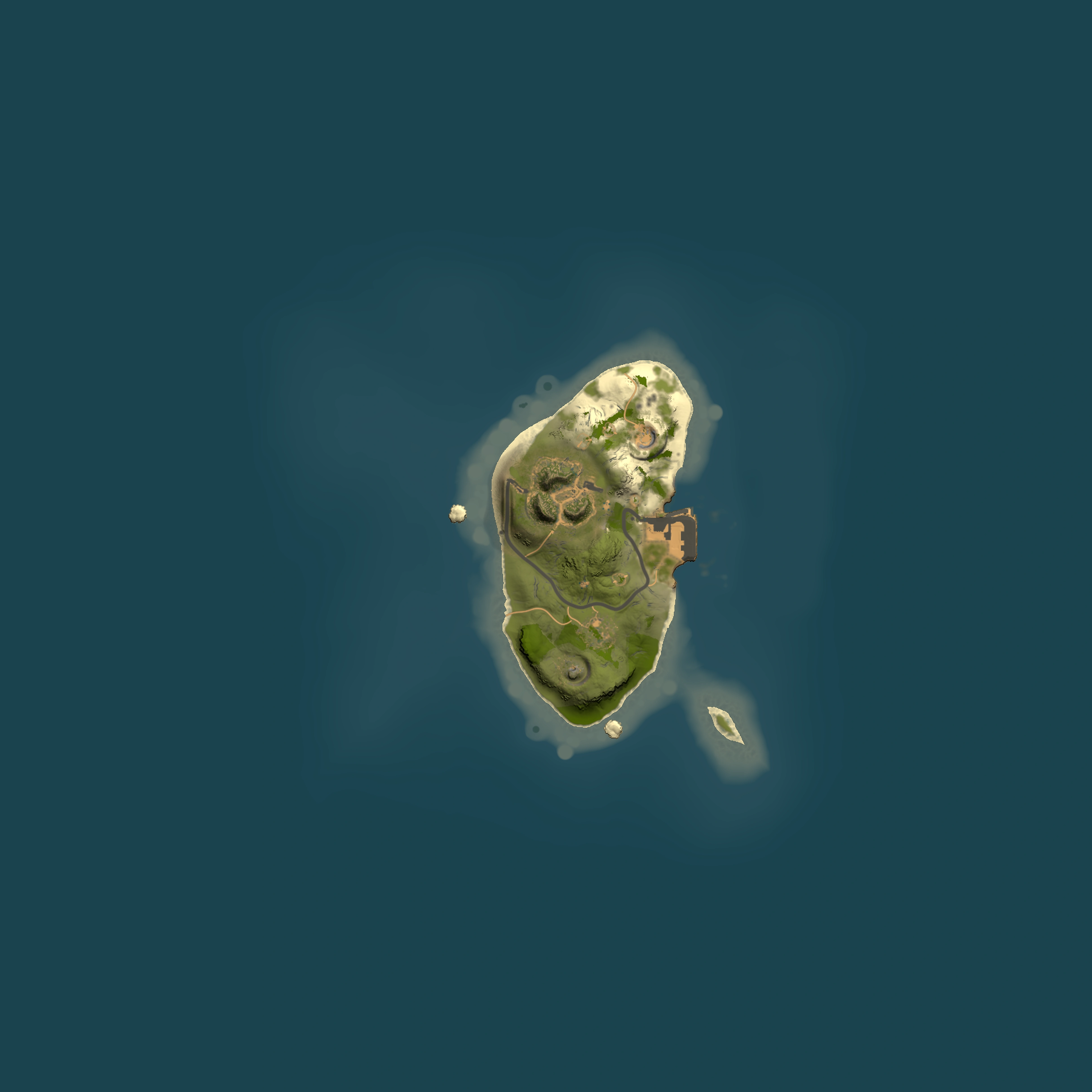 Full top-down render of Rust map seed 743807046, 1500x1500m