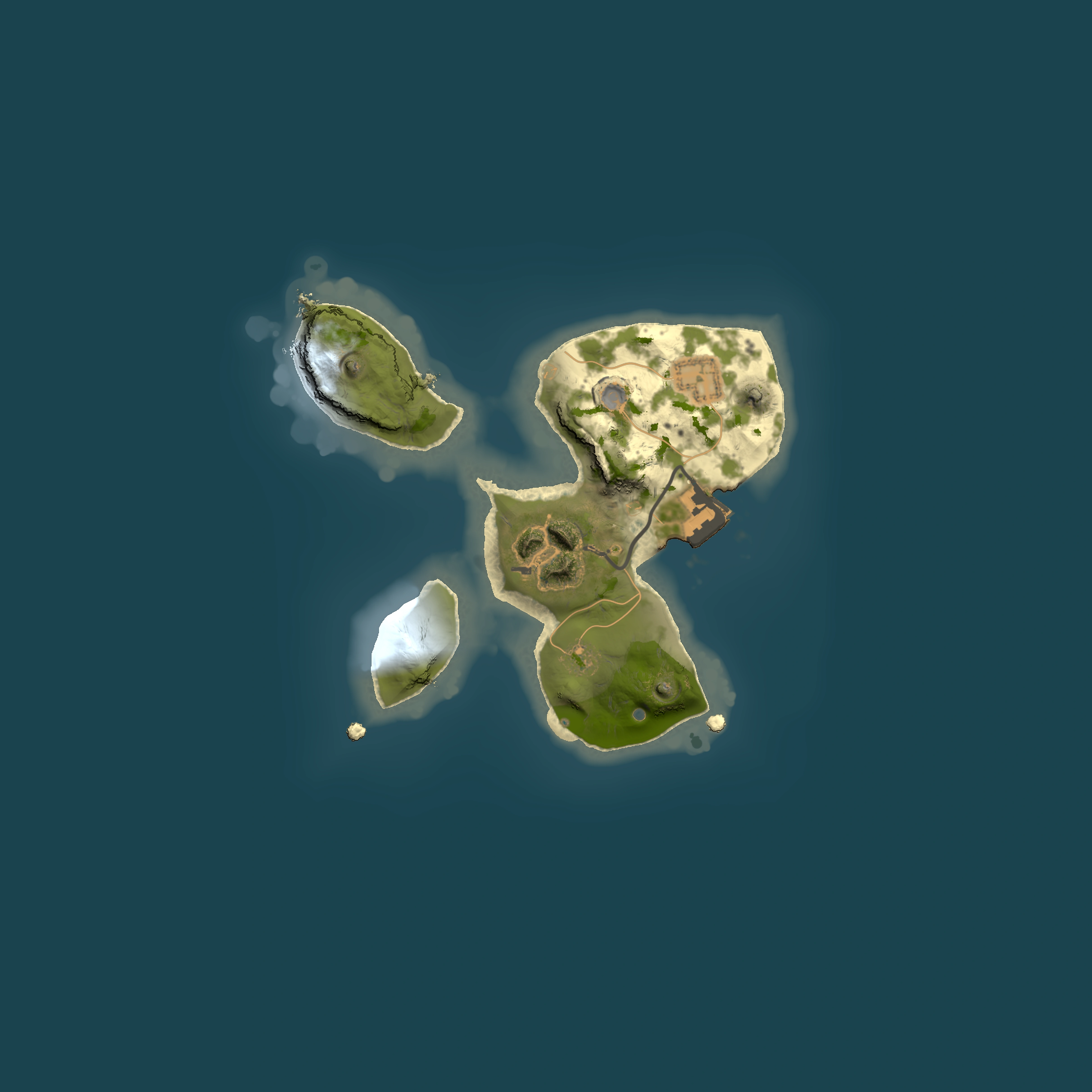 Full top-down render of Rust map seed 1692494728, 1500x1500m