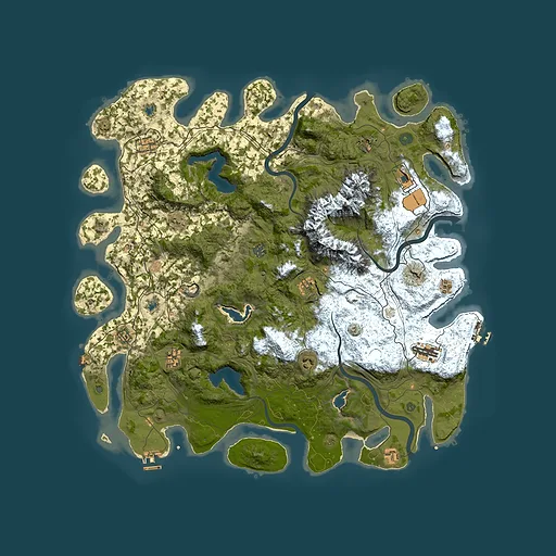Rust map seed 887603531, 5000x5000m top-down preview