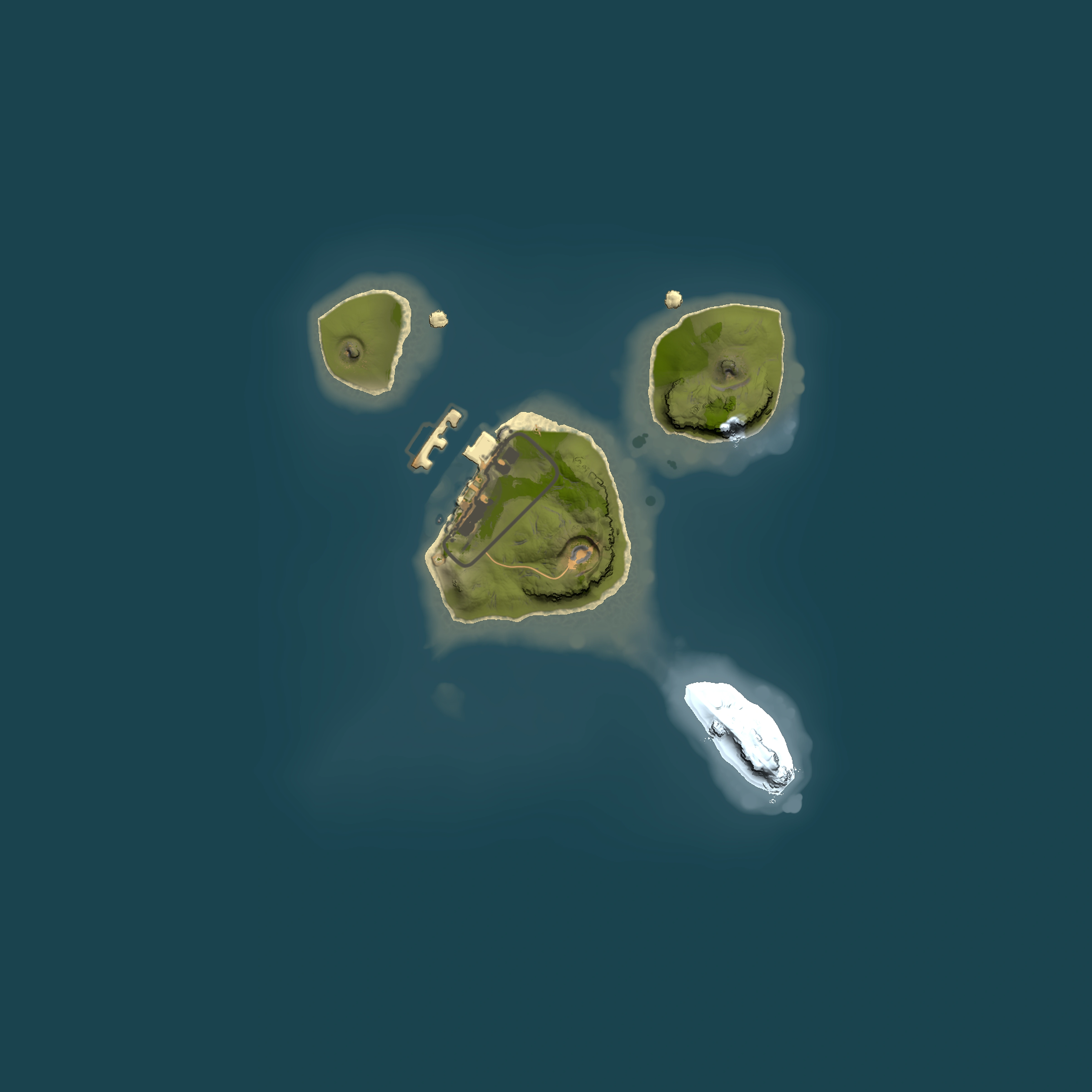 Full top-down render of Rust map seed 1092273121, 1500x1500m